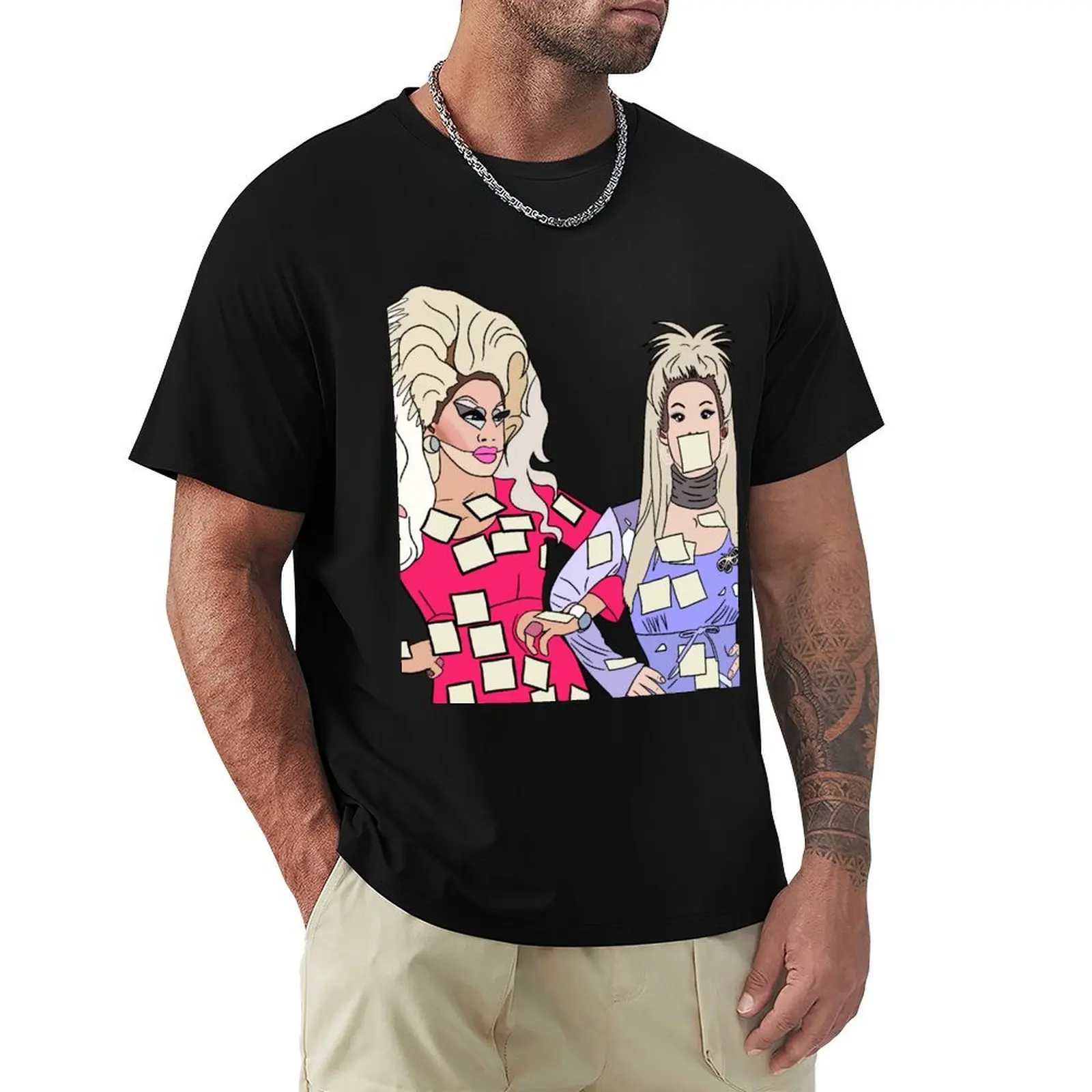 

Katya and trixie Pop art 2.0 T-Shirt Basic Comfort Fit T-Shirt for Men