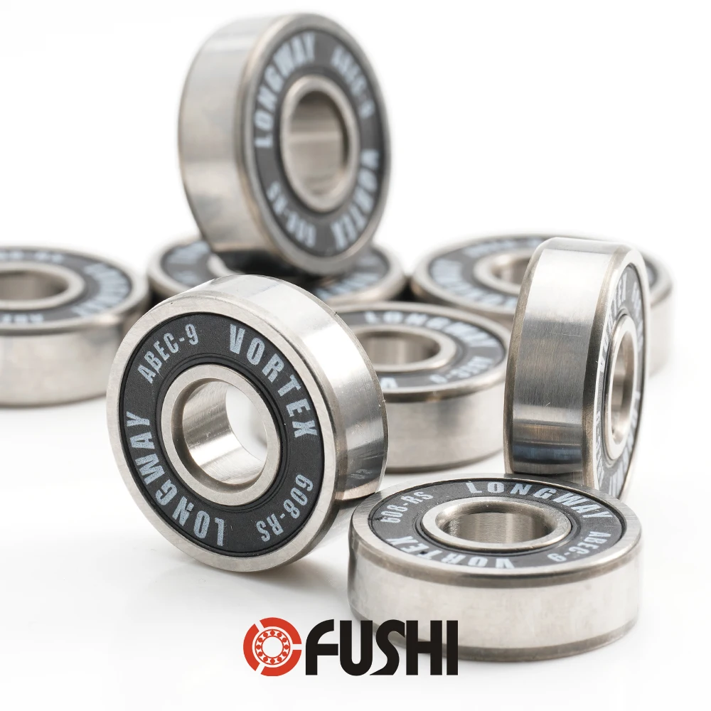 

608 2RS Hybrid Ceramic Bearing ABEC-9 ( 8 PCS) 8x22x7 mm Skateboard Spinner Ceramic Nitride Pro Series 608RS Si3N4 Ball Bearings