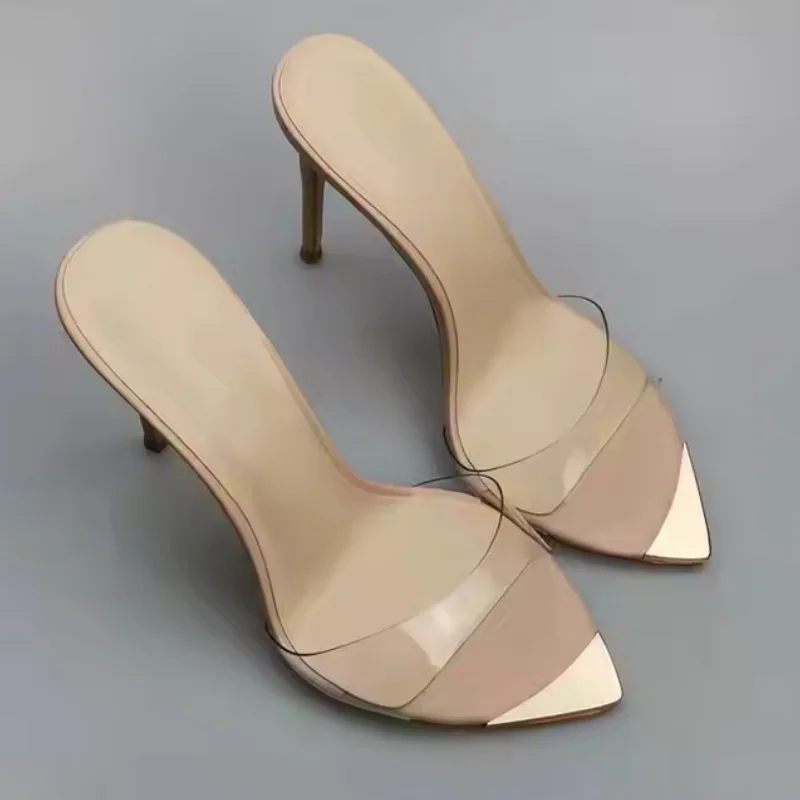 

MKKHOU модные туфли-лодочки, новые высококачественные туфли ручной работы на заказ, блестящие сандалии на высоком каблуке с металлической головкой, летняя женская обувь