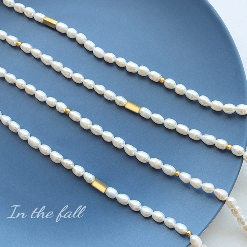 Freshwater Pearl Necklace For Women Elegant Minimalist Women\'s Neck Chain Necklaces Choker Luxury Woman Jewelry