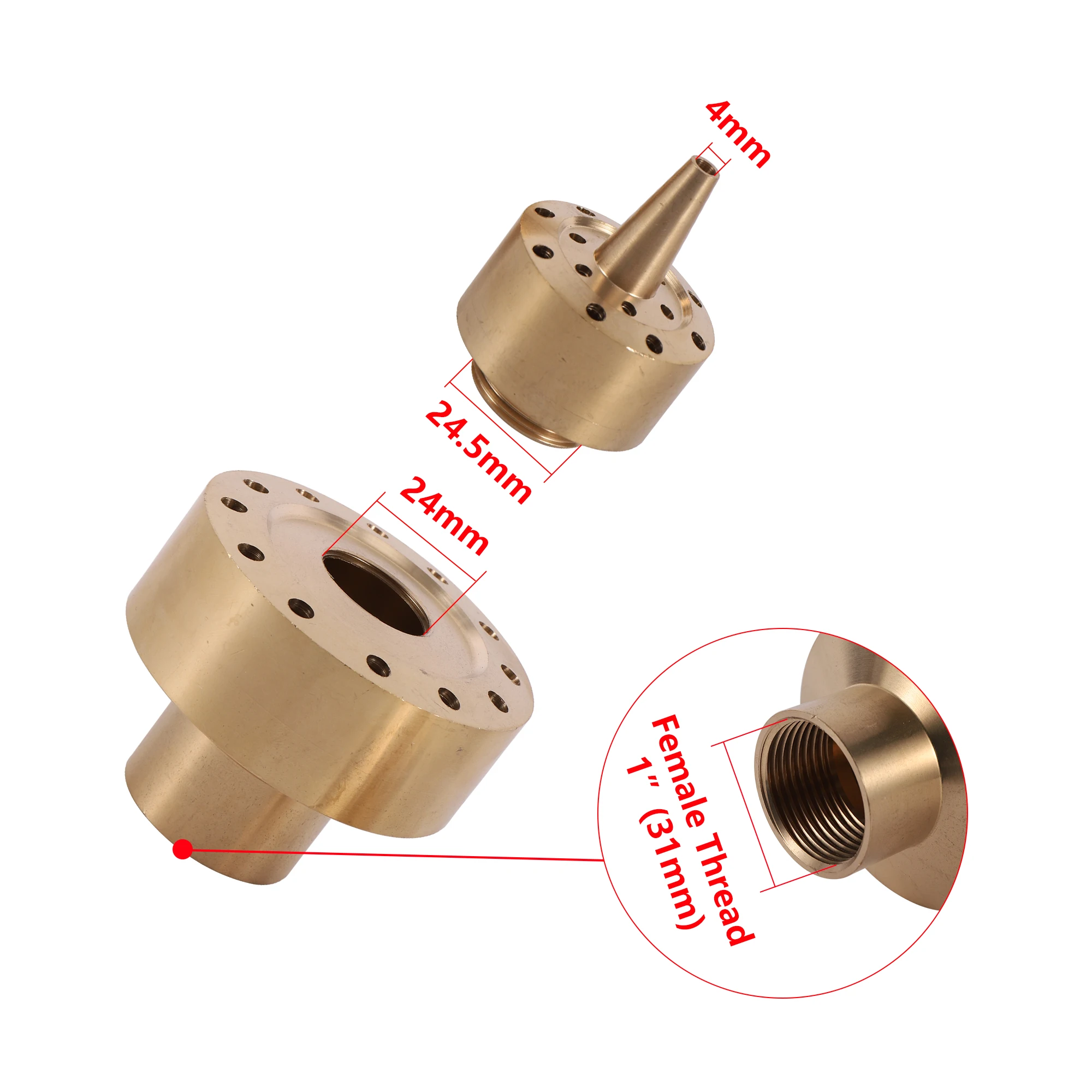 1inch Brass Double Layer Firework Jet Water Jet Fountain Garden Pond Fountain Water Nozzle Porous Scattering Sprinkler