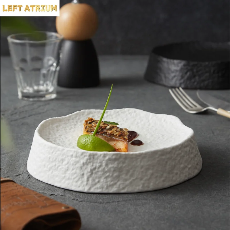 

Thickened Ceramic Dining Plate Western Style Steak Plate Sushi Plates Sting Disc Dessert Plates Fruit Dish Salad Bowl Snack Tray