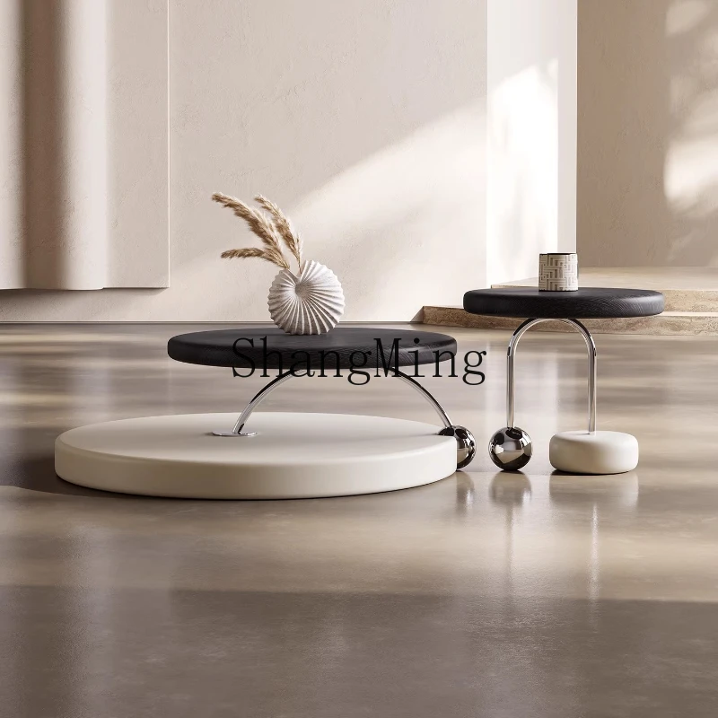

SM new high-end minimalist creative coffee table combination cream style high-end small apartment living room