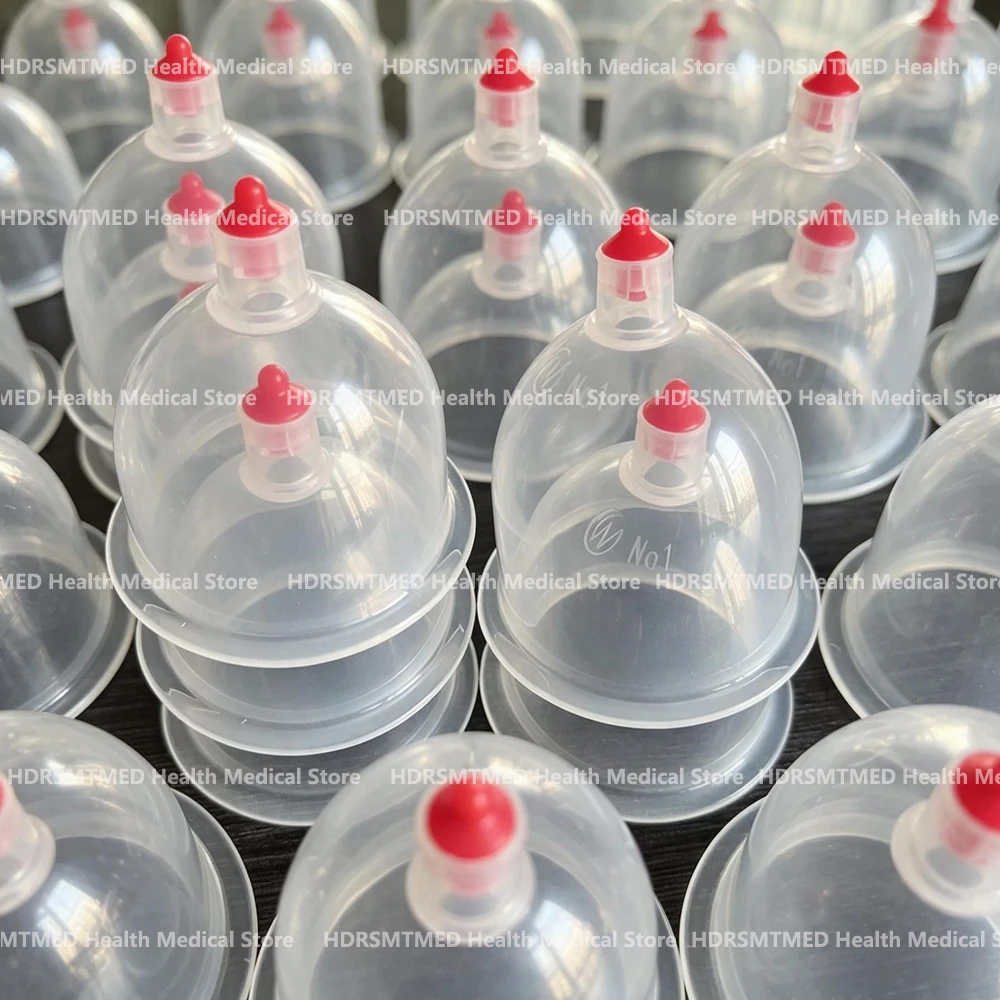 100Pcs Disposable Massage Cupping Cups for Health Care Plastic Vacuum Suction Beauty Spa Tool Suction Pump Vacuum Cupping Device