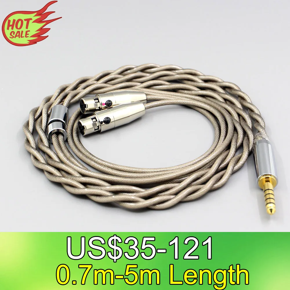 LN07834 Type6 756 core 7n Litz OCC Silver Plated Earphone Cable For Audeze LCD-3 LCD-2 LCD-X LCD-XC LCD-4z LCD-MX4 LCD-GX lcd-24