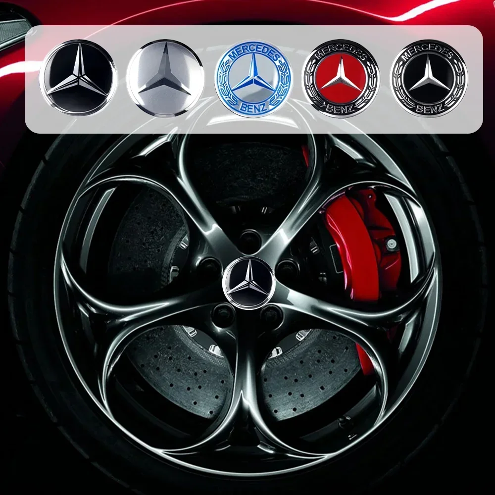 

4Pcs 56/60/65MM 56mm Car Wheel Center Cover Sticker Hub Cap For Mercedes Benz AMG W204 W205 Amg W211 Smart Fortwo 451 W203 W222