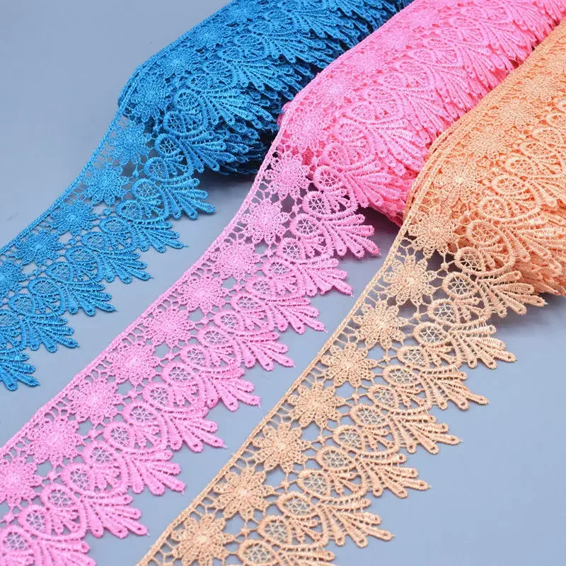 Water Soluble Hollow Lace Wide 8cm Length 1 Meter DIY Handmade Sofa Accessories Decorative Edge Clothing Embroidery Craft Sewing