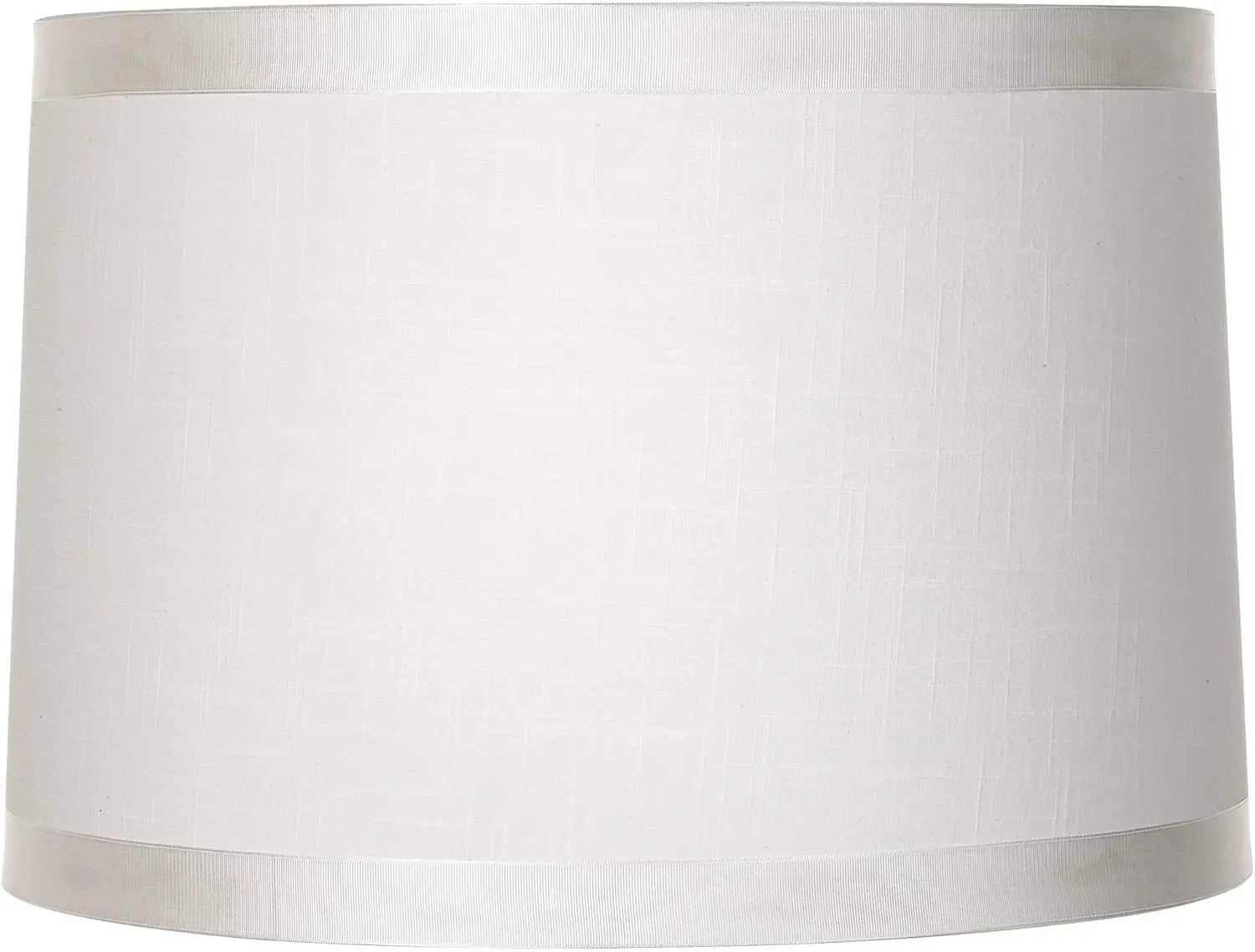 White Fabric Medium Drum Lamp Shade 15