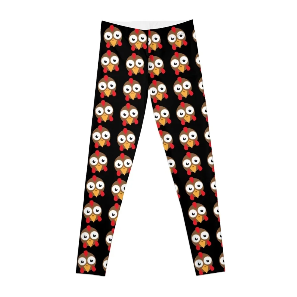 

goggly eyed turkey face Leggings gym womans gym sportswear woman for physical Womens Leggings