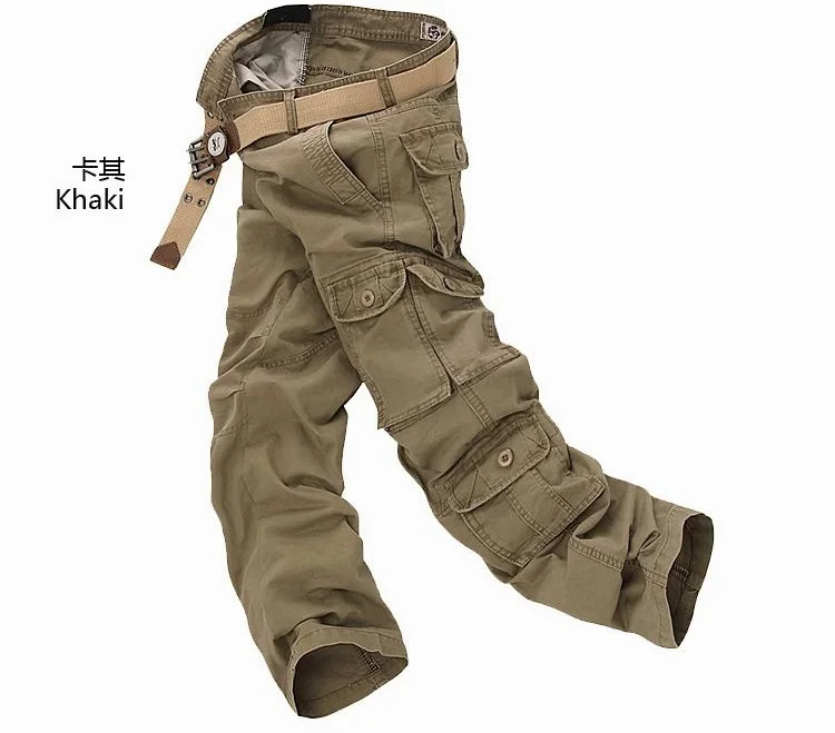 2024 New Tactical Pants Men Multi-pocket Washed Overalls Male Baggy Cargo Pants for Men Cotton Trousers Large Size 46