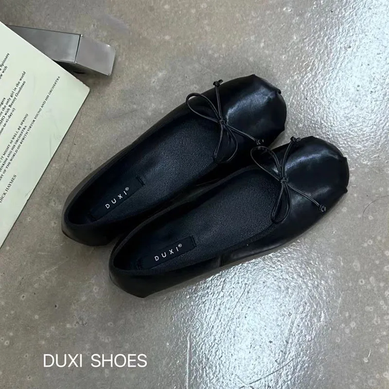 2024 New Brand Women Flat Shoes Fashion Round Toe Shallow Slip On Ladies Ballerinas Shoes Soft Flat Heel Dress Ballet Shoes