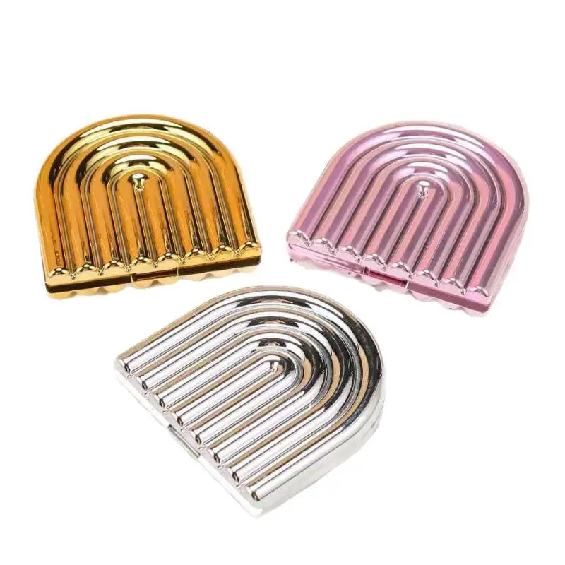 1 قطعة مرآة ماكياج صغيرة قابلة للطي على الوجهين المحمولة HD مرآة مرآة لمستحضرات التجميل جيب اليد مطوية الجانب مرآة لوضع مساحيق التجميل #6