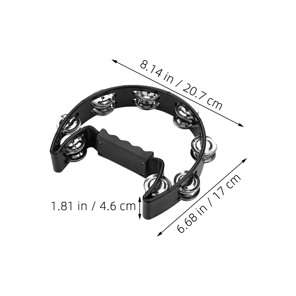 16-teiliges zweireihiges Tamburin-Handgerät aus Metall mit Jingle-Schlaginstrument für Kinder und Erwachsene, Party, Konzert, Klassenzimmer, Säugling