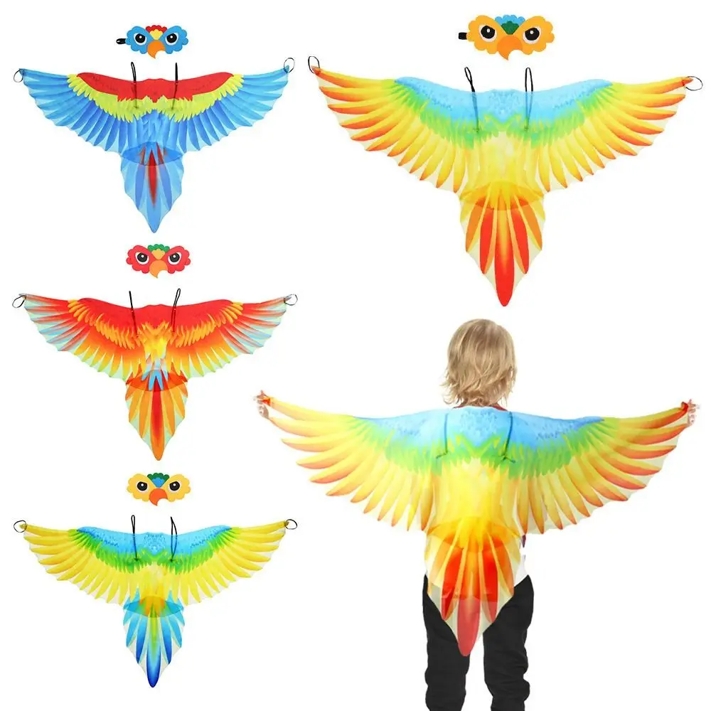 Gift for Masquerade Carnival Performance Performance Prop Parrot Costume Children Parrot Wing Cloak Costume Bird Cape