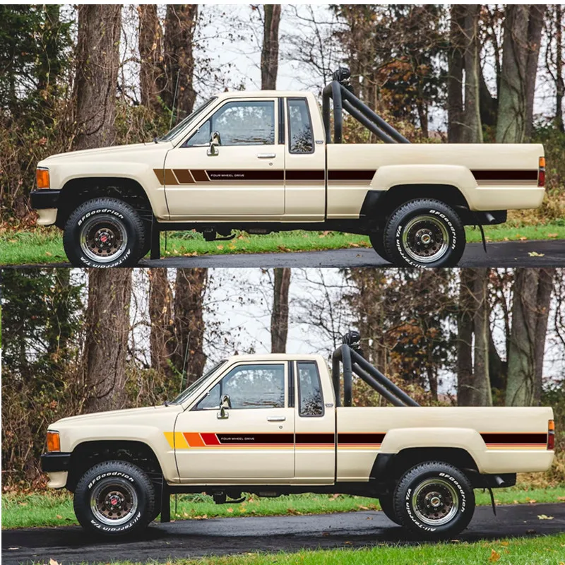 Car Vinyl Stikers versions body modification customized cobar renmark stripe stripe decal For Toyota Hilux 2doors