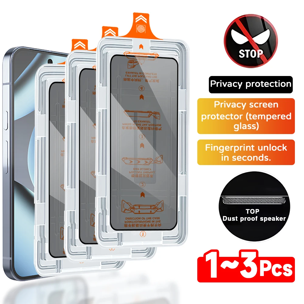 1-3PCS Anti-Peep-Displayschutzfolie aus gehärtetem Glas für Google Pixel 10 9 8 Pro Max 9A 8A Fingerabdruck-Entsperrung Anti-Spy-Bildschirmfolie