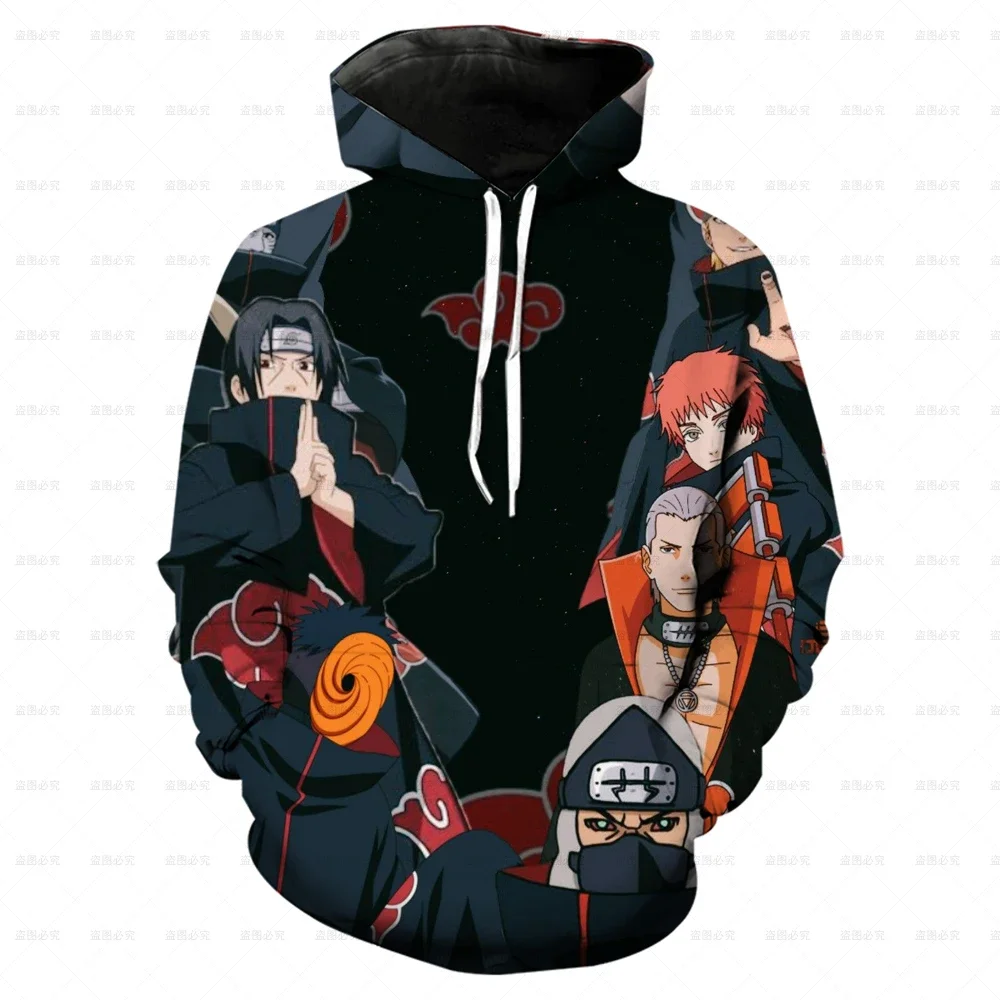 Uchiha Itachi Mens Hoodie Naruto Shippuden Boy Girl Hoodie 3D Print Oversized Pullover Akatsuki Men's Hoodie Sasuke Men Clothing