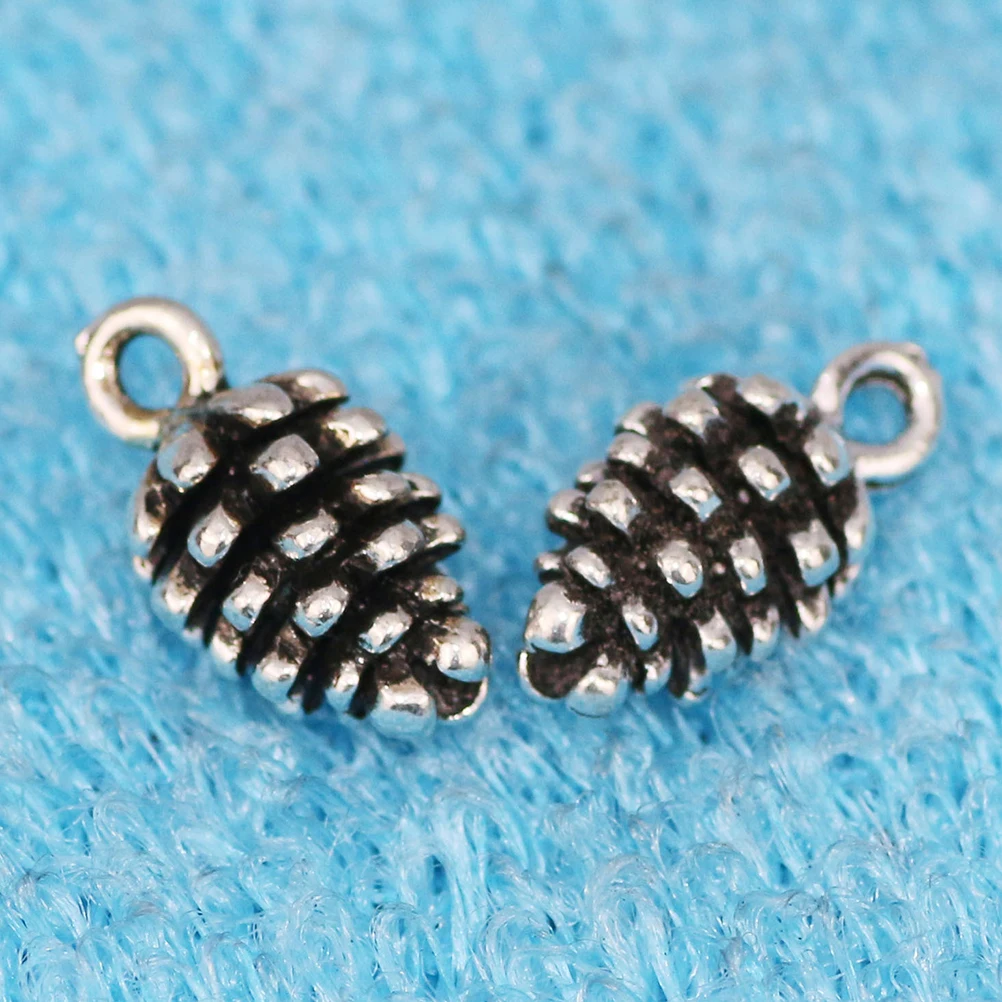

100 Pcs Alloy Pendant Jewelry Pine Cone Cones Vintage Ornaments Making Pinecones