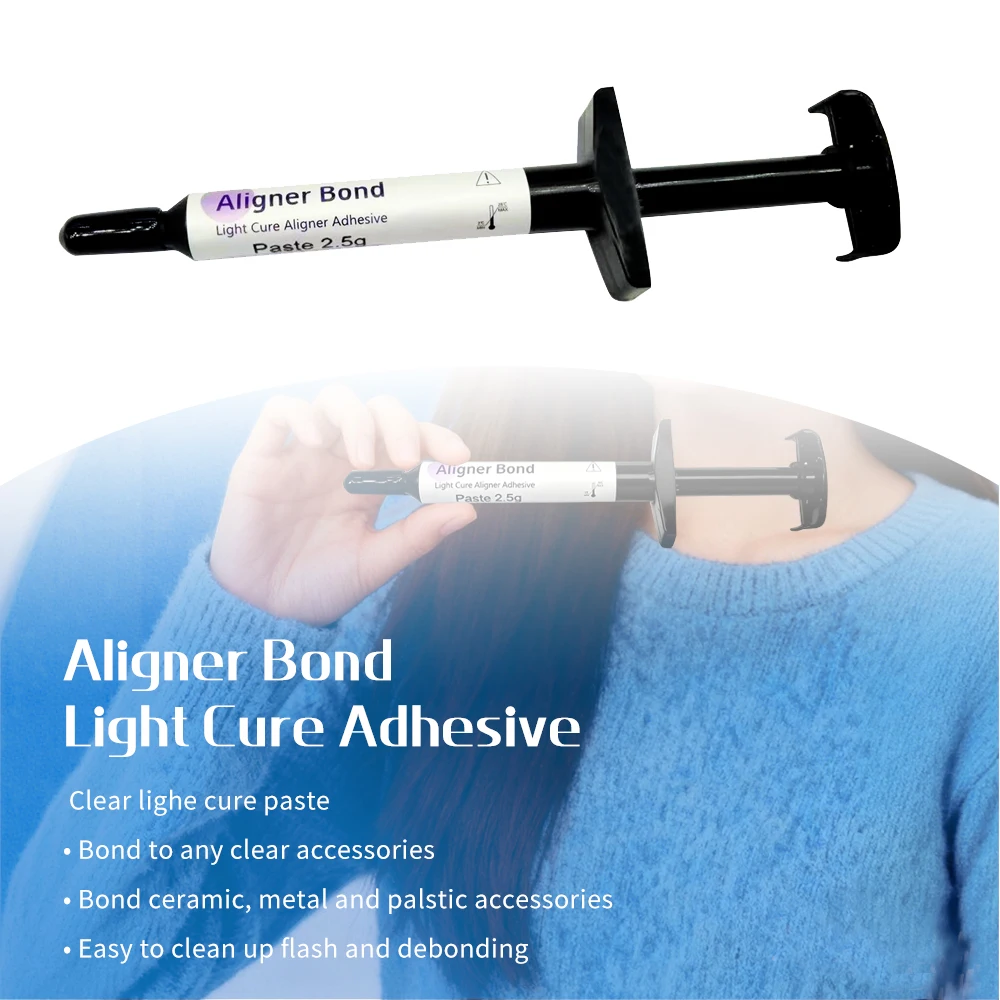 Dental Orthodontic Adhesive Kit Light Curing Adhesive Glue Paste Ceramic Brackets Invisible Attachments Dentistry Material