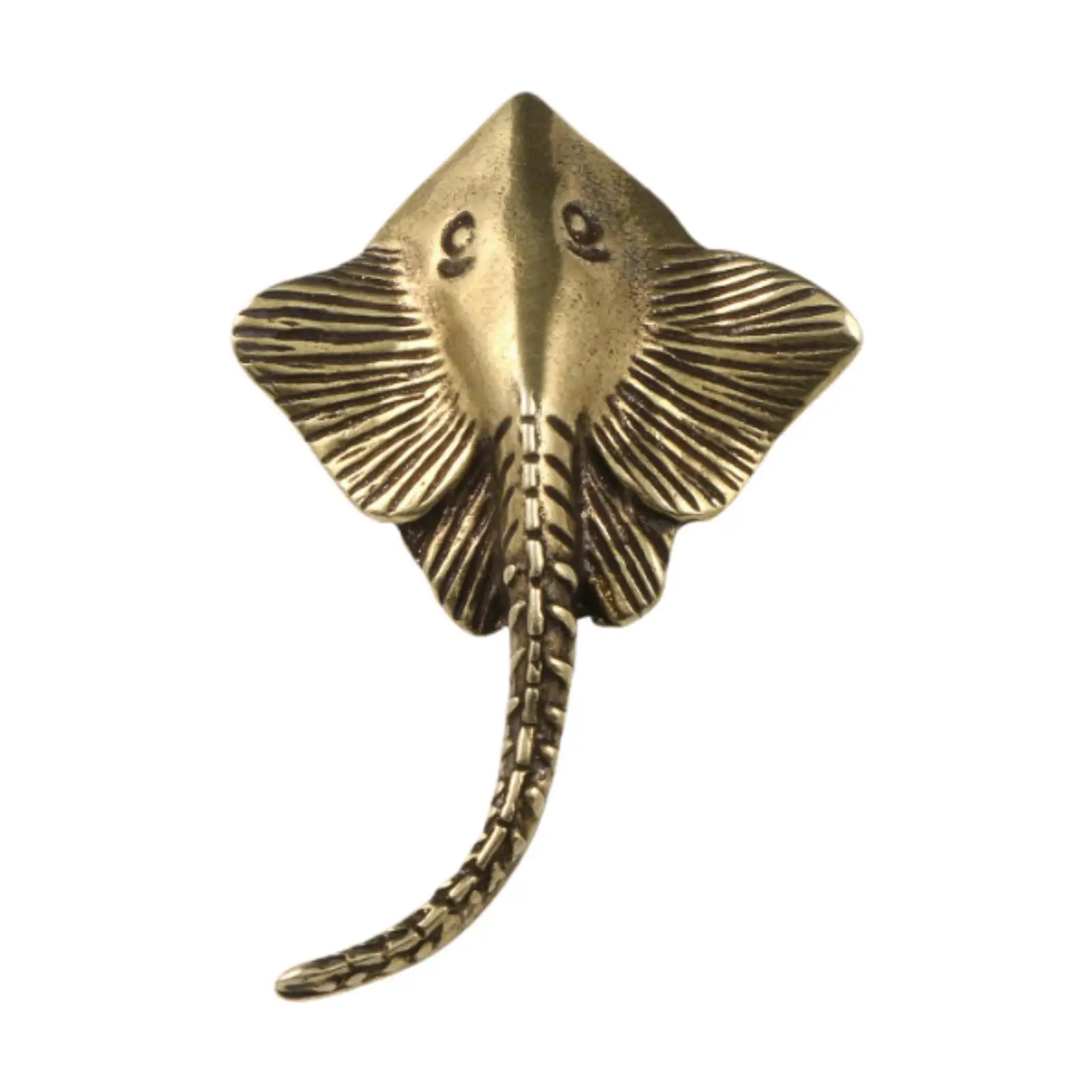 Brass Manta Ray Statue Brass Fish for Entrance Desktop Anniversary