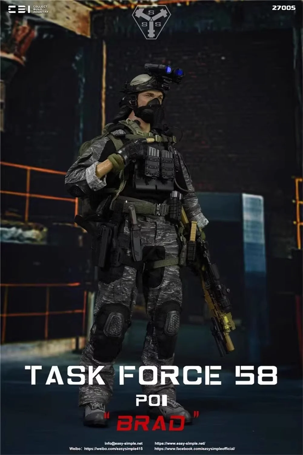 EASY&SIMPLE ES CBI 1/6 27005 Figurka Akcji Man Guy Operation 58 PO1 Pełny Zestaw Ruchome Elementy Dla Fanów Kolekcjonistów