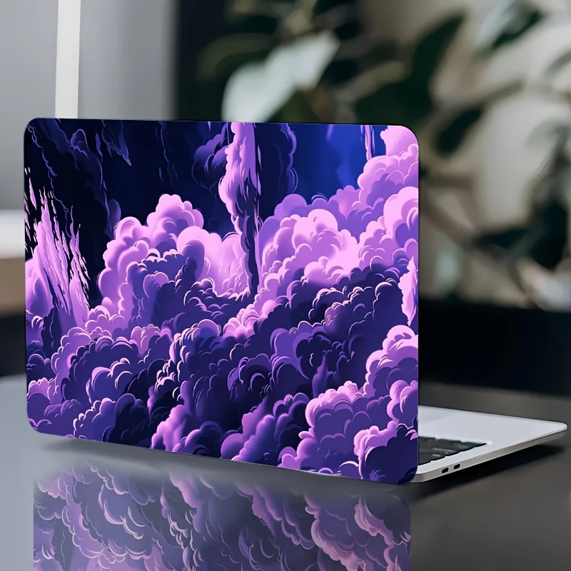 2-Pack Purple Cloud Pattern Laptop Art Decal Case, Universal Laptop Skin Sticker Suitable for laptop, car, helmet, motorcycle,
