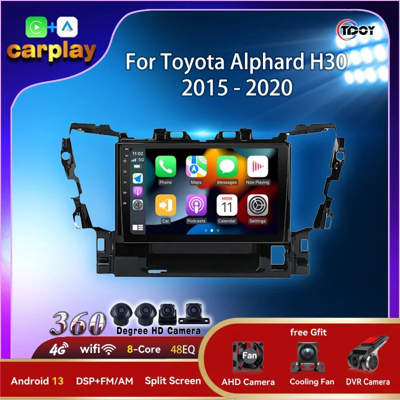 

Autoradio Car Radio For Toyota Alphard H30 2015 - 2020 Multimedia Automotive Carplay Android Auto Wireless Bluetooth Car Stereo