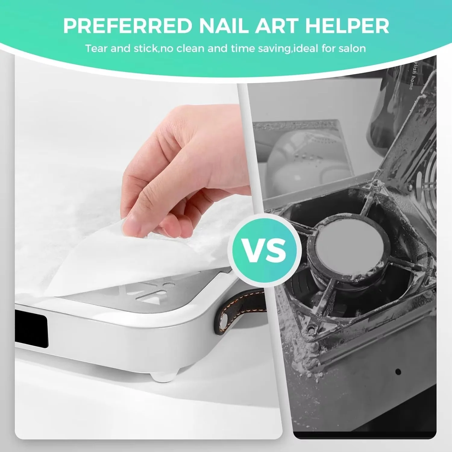 New Professional Nail Dust Collector, 1600PA Portable, 10 Speeds, Disposable Filter Papers (30 Pcs), Matte White, Modern