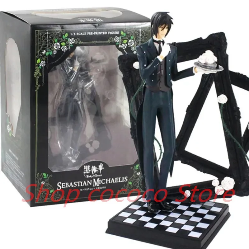 

25cm Sebastian Michaelis Black Butler Book Of Circus Animation Action Figure PVC Model Toys Dolls Gift