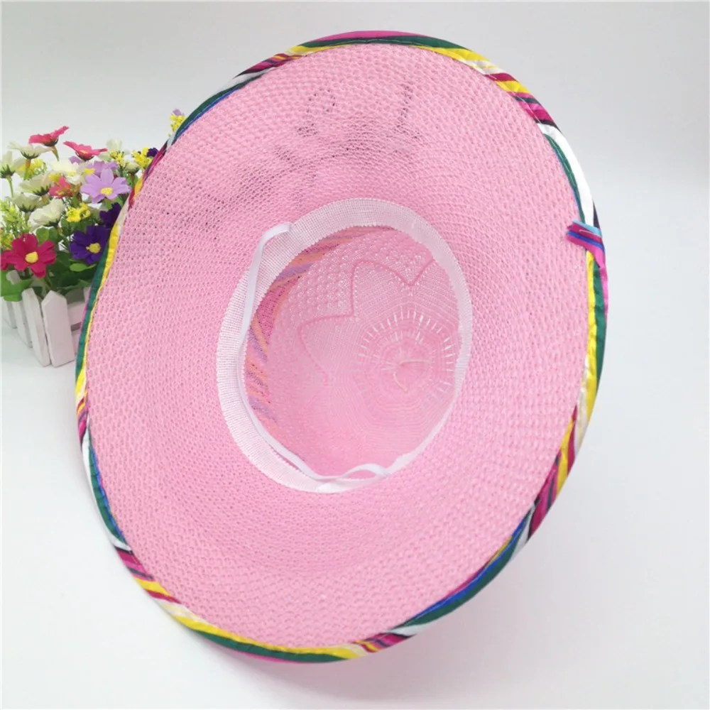 

Trendy Flower Ribbon Women's Sun Hat Wide Brim Lightweight Bucket Hat UV Protection Breathable Straw Hat Summer Outdoor