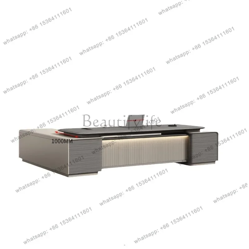 yj9 Boss table, chairperson of the board, light luxury high-end office furniture