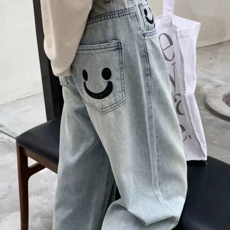 Straight Leg Loose Jeans For Women In Spring High Waisted And Draped Wide Leg Pants Slimming And Versatile Floor Mopping Pants