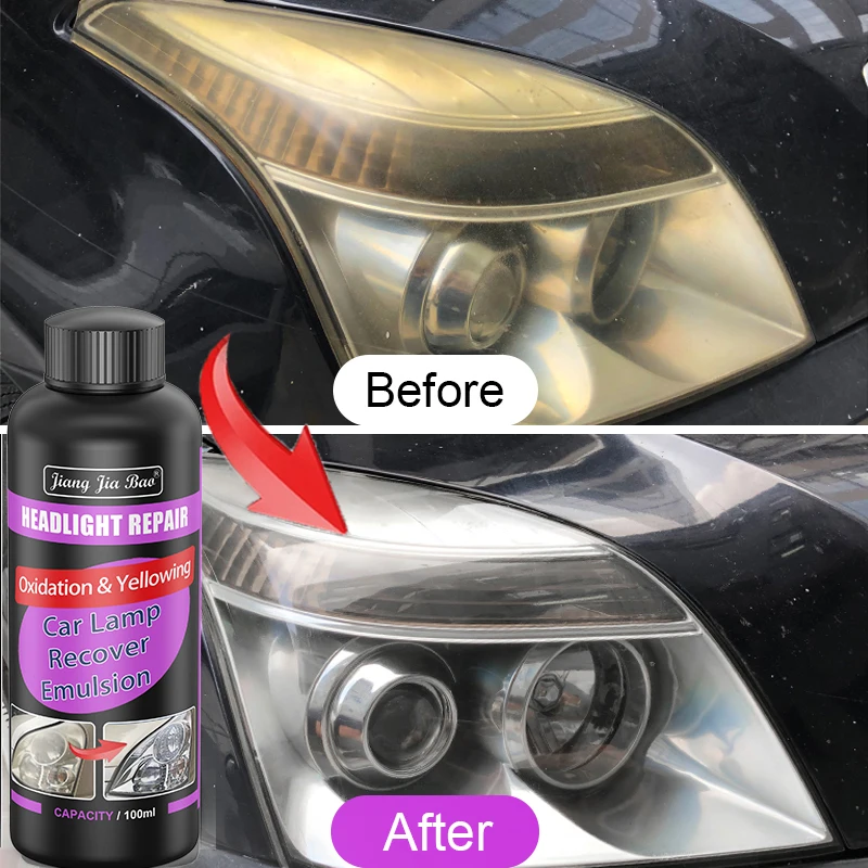 Car Headlight Restoration Polishing Kits Headlamp Scratch Remover Repair Cleaning Paste Remove Oxidation Headlight Polish Liquid image 2