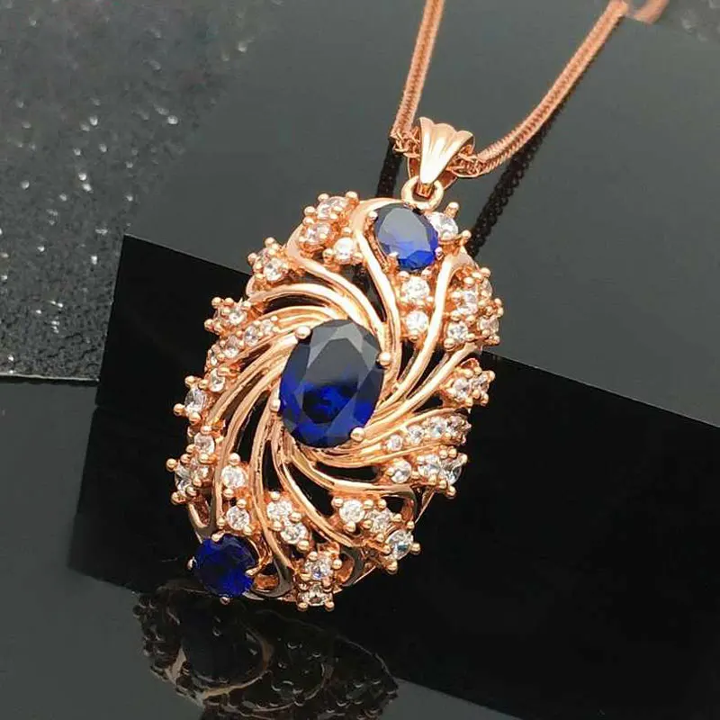 

Овальный кулон-подвеска для женщин, покрытый 4K розовым золотом, универсальное ювелирное украшение от Phifer Sle Fre out