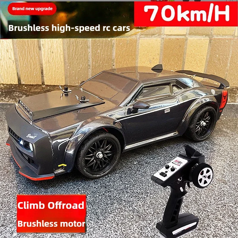 70km/h 4WD climb off-road rc cars-1:16 alloy rc drift car,brushless motor with sticker,kawaii rc crawler,remote control car toy