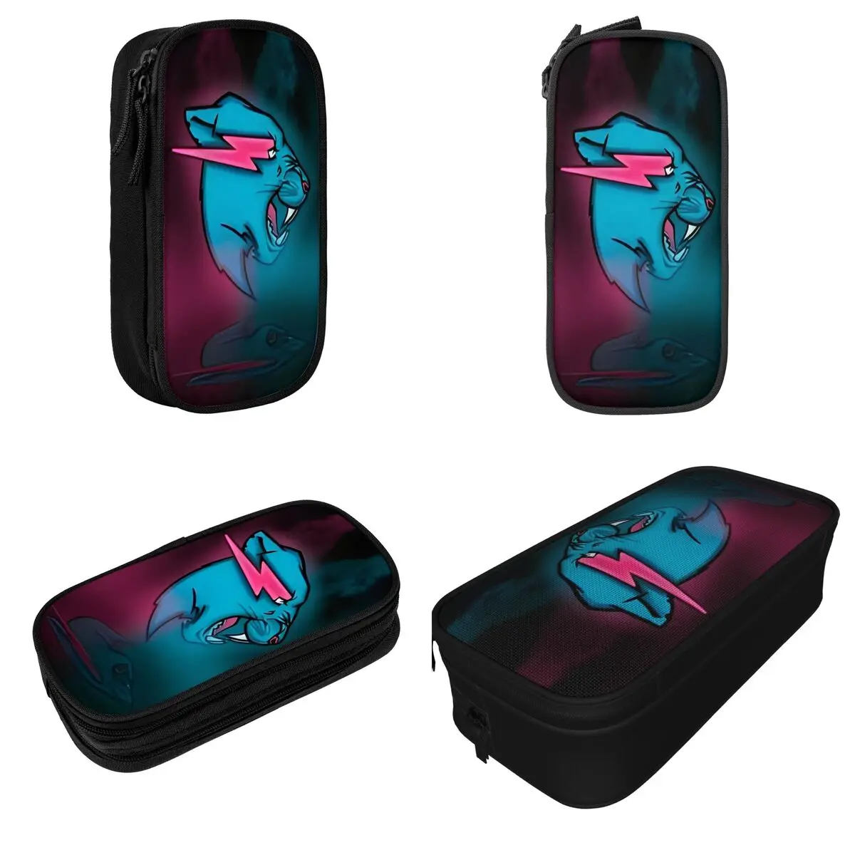 Estuche de lápices de dibujos animados Mr Gaming Beast, caja de bolígrafos, bolsa de almacenamiento grande para niños, papelería escolar con cremallera para estudiantes