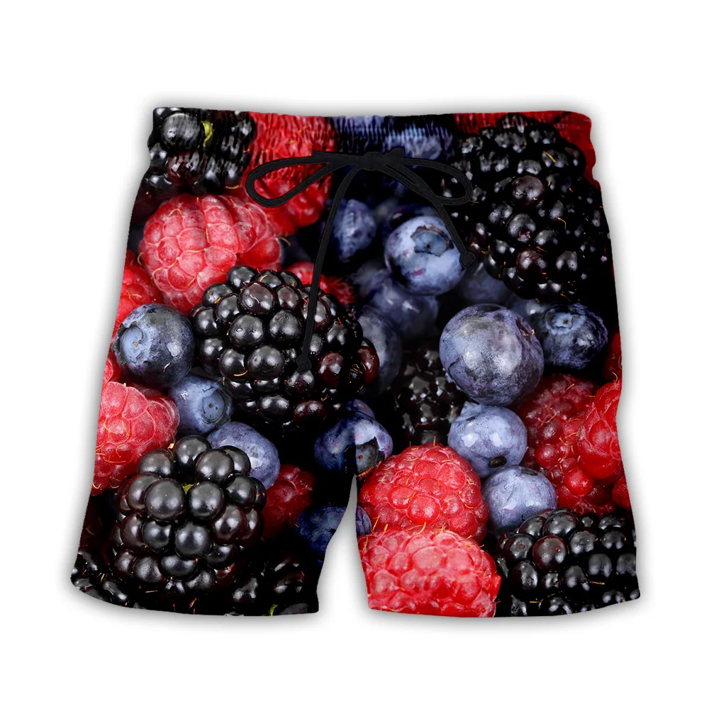 Summer Fun Fruit Shorts 3D Printed Men's Casual Fashion Beach Shorts Casual Summer Trunks Hip Hop Short Pants Streetwear S-5XL