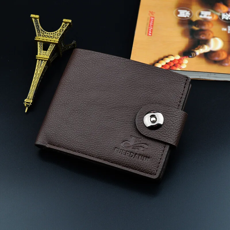 Men Wallet Leather Business Foldable Wallet Luxury Billfold Slim Hipster Credit Card Holders Inserts Coin Purses Vintage Walltes
