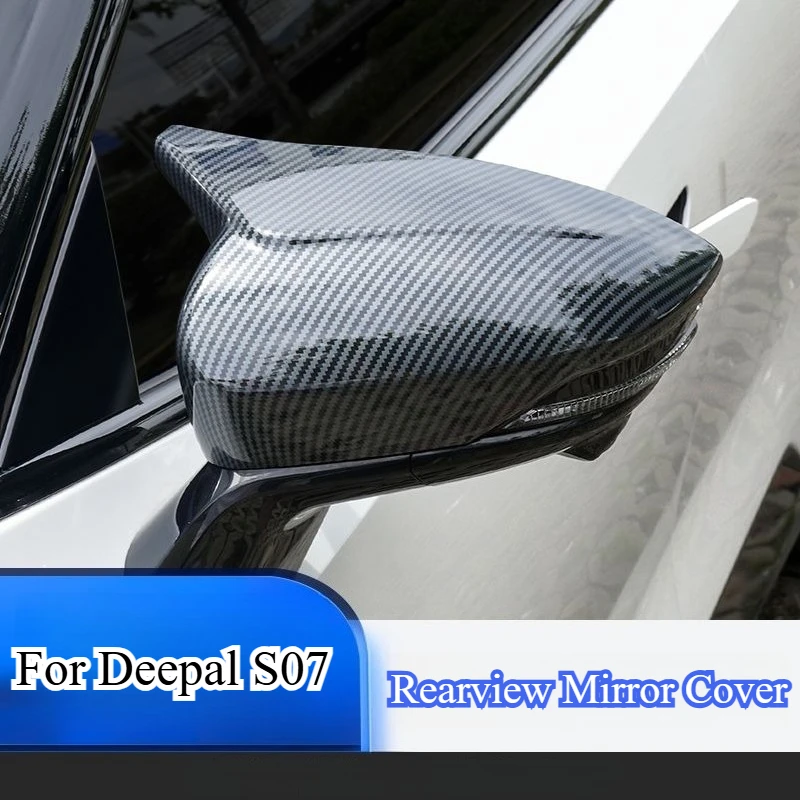 

For CHANGAN Deepal S07 S7 Pair Car Rearview Mirror Cover Case Side Rear View Caps Housing Trims Exterior Decoration Accessories