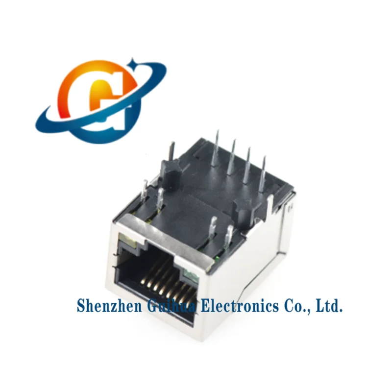 5pcs original genuine HR913550A RJ45 socket 100Base-T WiFi network connector with LED