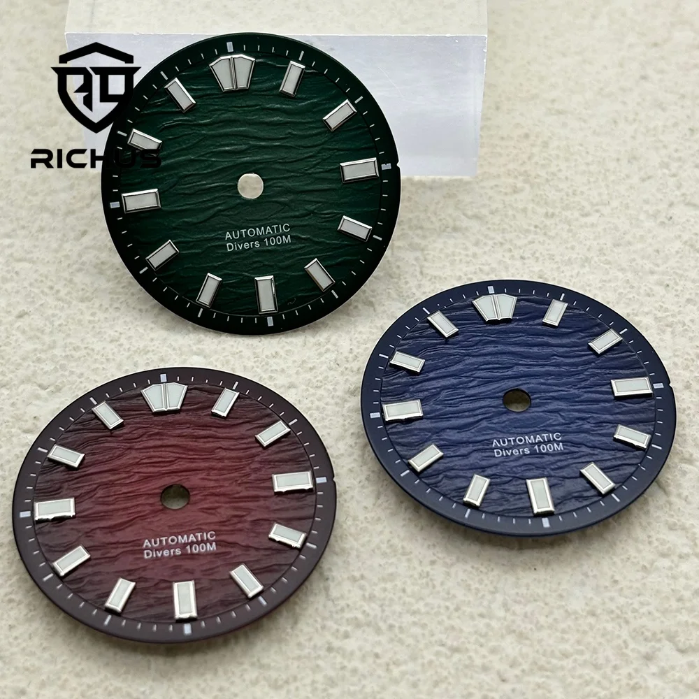 mostrador-de-relogio-esteril-richus-286-mm-verde-luminoso-compativel-com-movimentos-nh35-nh36-eta2824-2836-miyota8215-dg-vh31-pecas-para-modificacao-de-relogios-de-quartzo