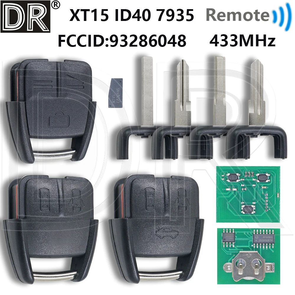 Grande id40 433mhz 93286048 chave remota do carro para chevrolet gm s10 vivo opel astra vauxhall frontera zafira vectra corsa montana