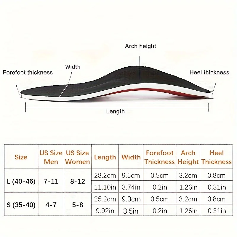 1/3 Pairs Orthotic Insole Men Women High Elasticity EVA Arch Support Insoles Flatfoot Orthopedic Insole For Feet Ease Pressure