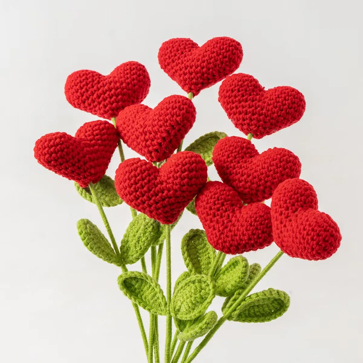 

Hand-woven wool love hand holding flowers, immortal flowers, Mother's Day, Christmas, Carnival preferred