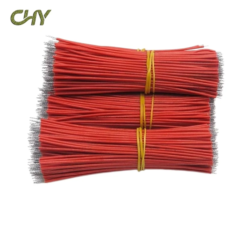 100PCS 30AWG 100mm 10cm length Red Colors Line connecting tin plating line DIY Red Color Electronic Wire 0.8mm Welding