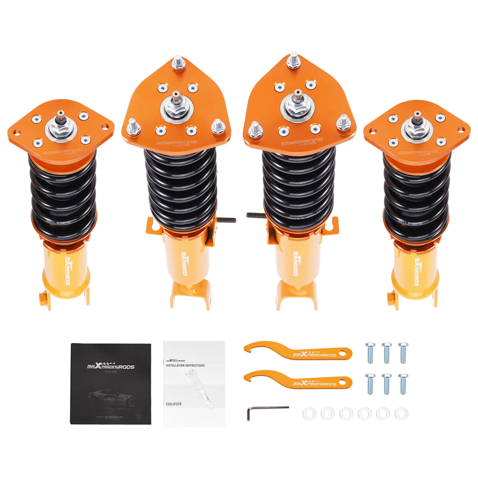 

Пойловеры для Nissan 350Z 2003-2008, для INFINITI G35 RWD 2003-2007, 24-уровневый демпфер, регулируемые койловеры, комплект подвески