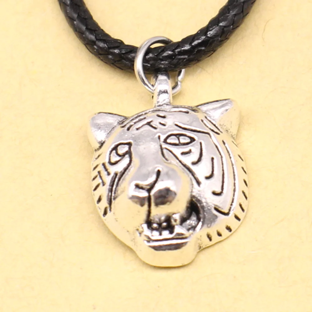 1 Piece Tiger Head Friendship Necklace Jewelry Diy 13x17mm