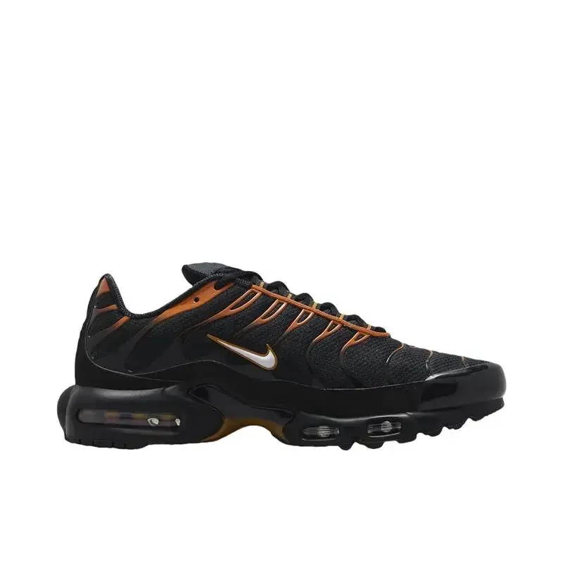 Męskie i damskie buty do biegania Nike Air Max Plus TN Wygodne, oddychające, antypoślizgowe, trwała poduszka powietrzna, pomarańczowa/biała poduszka