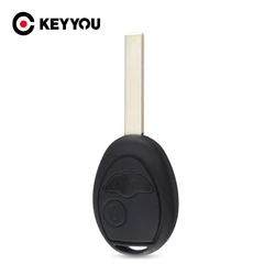 KEYYOU portachiavi con telecomando a lama tagliata/non tagliata per BMW Mini Cooper S R50 R53 portachiavi a 2 pulsanti