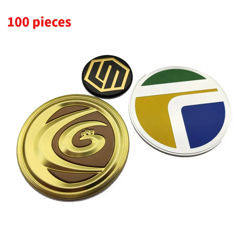 

10 0.Zhang.Custom.Custom Round Shape Car Bike Emblem Aluminum Metal Stock Car Sticker With Strong Waterproof Self Adhesive